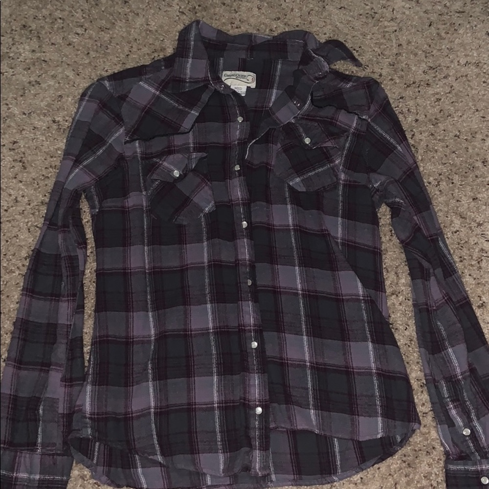 Purple gray flannel